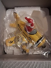 2007 Danbury Mint Iowa Hawkeyes Christmas Ornament Santa In An Airplane picture