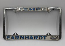 VINTAGE DEALERSHIP LICENSE PLATE FRAME EARNHARDT FORD TEMPE ARIZONA picture