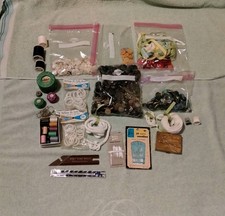 Assorted Sewing Kit Pieces Lot Both Vintage And Modern 
