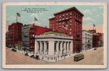 At The Four Corners Looking West On Main Street Rochester NY Postcard TS-292 picture
