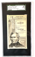 1887 Zachary Taylor President Victorian Trade Card SGC 6 Bufford Providence RI picture