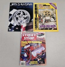 Lot 3x Vintage Drag Racing Engines Wheels Car Parts Catalogs picture