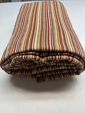 1960-70 Retro Mod MCM Striped Cotton Textured Upholstery  apparel Fabric  7 Yrd picture