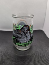 Vintage 1995 Welch's Jelly Jar Glass WWF Endangered Species Mountain Gorilla #8 picture