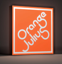 ORANGE JULIUS LED LIGHT BOX SIGN LARGE 12.1