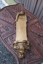 Antique French ceramic chalk wall religious statue console chapel angel picture