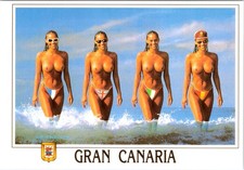 Gran Canaria, Spain  TOPLESS WOMEN BATHING BEAUTIES  4X6 Risque Postcard picture