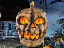 Animated Flaming Pumpkin Burlap 10