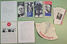 50 President Gerald Ford 1976 Campaign Items Including a RARE Beach Hat picture