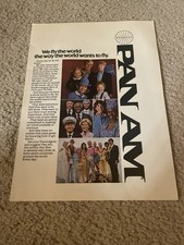 Vintage 1979 PAN AM AIRLINES Print Ad 1970s AIRPLANE 747 747SP picture