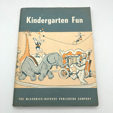 Vintage 1953 Kindergarten Fun School Workbook McCormick Mathers UNUSED Paperback picture