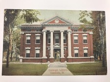 vintage 1908 carnegie library centralia ILL divided back postcard picture