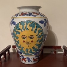 Historical World Banking Institution Rare Sunburst Vase Hand-Painted  picture
