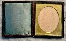 Early 1840s 1/6 Daguerreotype Case Empty Green Pad Like Cornelius Rare picture