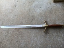 Scottish Forty Two  inch Claymore, Long Saber with Black leather Scabbard picture