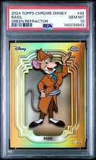 2024 Topps Chrome Disney #42 Basil Green /99 PSA 10 - Great Mouse Detectiv-POP 5 picture
