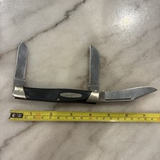 Vintage 1972-1986 Buck Model # 307 Wrangler Large Stockman 3 Blade Pocket Knife picture