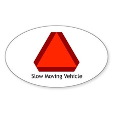 CafePress Slow Moving Vehicle Sign Oval Sticker Sticker (Oval) (30813543) picture