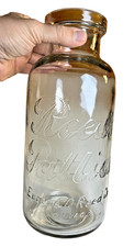 Antique Eugene O. Reed Co. Chicago Glass Candy Jar Patties Embossed Art Deco picture