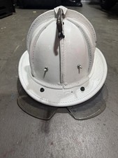 Cairns N5A Leather Fire Helmet LARGE Fireman Leather Helmet Hat Firefighter picture