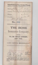 The Home Insurance Company NY 1911 Standard Fire Insurance Policy Wisconsin picture