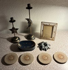 Huge Vintage Stars Moon Sun Lot Celestial  Frame Bathroom Decor Candlesticks picture