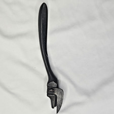 Antique 1800s Cast Iron Can Opener Loop Handle, Hinged Piercing Blade, Excellent picture