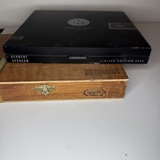 Lot of 2 Empty Wooden Cigar Boxes Padron Serie 1926 & Jake Wyatt Herbert Spencer picture