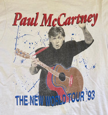 Vtg Paul McCartney Singer New World Tour 1993 T- Shirt Full Size S- 5XL US333 picture