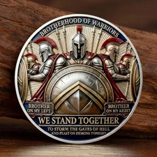 Brotherhood Warrior Coin Gift For Best Friend Strength Loyalty Knight Coin picture
