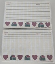 Vintage 1989 Current Country Christmas Recipe Cards with Ties. 2 Packs 80 cards picture