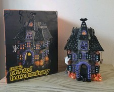 Vintage JC Penney Halloween Haunted House Luminary Ceramic 2002 Ghosts picture