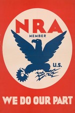 🦅 NRA We Do Our Part Poster - 1930s Print - 24x36” - Rare Matte Print picture