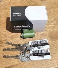 Medeco  Rim Cylinder High Security Lock 3 keys and 2 cards picture