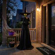 6 FT ANIMATED POP UP WITCH HALLOWEEN ANIMATRONIC PROP picture