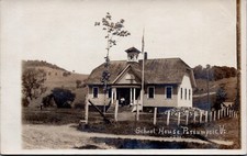 RPPC c1907 One Room School House Passumpsic, Vermont picture