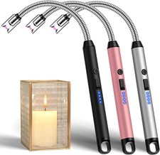 LcFun 3 Pack Electric Candle Lighter Windproof USB Rechargeable Plasma Lighter w picture