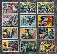 1966 TOPPS DC BATMAN LOT Blue Bat 12 Cards Vintage Fast picture