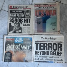 Vintage September 11 2001 9/11 Newspaper Lot New York Post USA Today Star Ledger picture