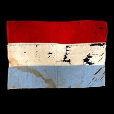 Antique (1890-1920) Luxembourg Flag Cotton 2 X 3’ #0233 picture