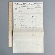 1922 Pittsburgh Dry Goods Co PA Billhead Invoice Smithton PA Textiles Poplin Vtg picture