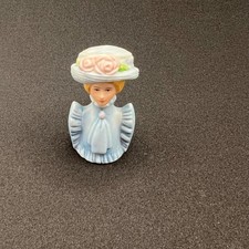 Vintage Avon Porcelain Sewing Thimble 1982 Ladies of American Fashion Dress VTG picture