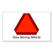 CafePress Slow Moving Vehicle Sign Rectangle Sticker Sticker (rect.) (30813542) picture