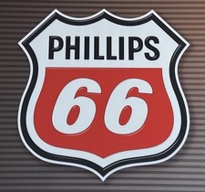 Vintage Phillips 66 Gas Station Metal Sign Panel (Set of 2) 43”w x 22”h NOS picture